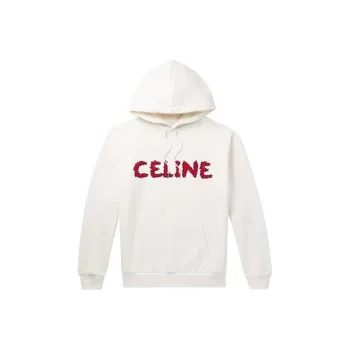 CELINE Rhinestone Wave Logo Hoodie