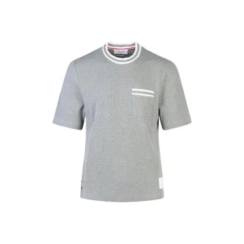 THOM BROWNE Pointelle Knit Crewneck T Shirt
