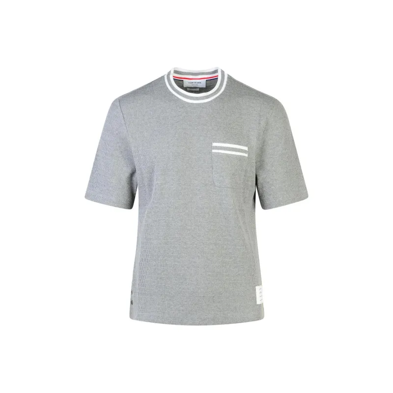 THOM BROWNE Pointelle Knit Crewneck T Shirt-0