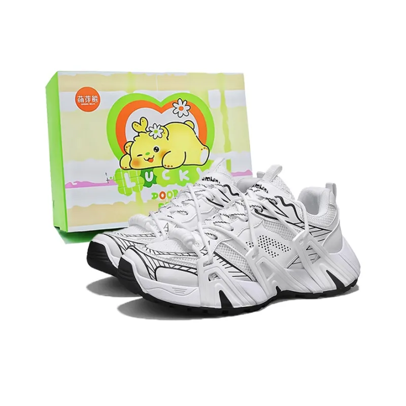 Budding Bear Anti Slip Wear Resistant Breathable Lightweight Height Increasing Low Top Chunky Sneakers Men's Box-12