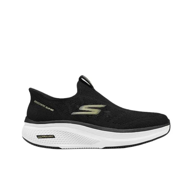 Skechers Slip ins Anti Slip Wear Resistant Low Top Casual Shoes Men's Black Gold-1