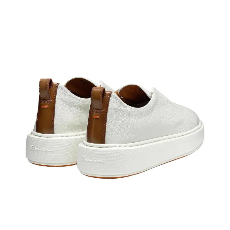 Santoni Leather Slip on Sneakers Women's-3