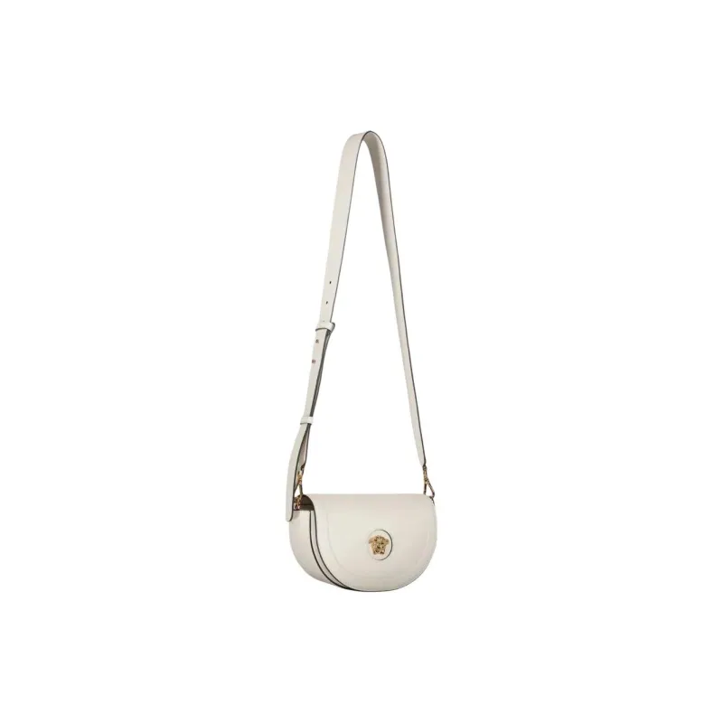 FANSIZHE Calfskin Saddle Bag Crossbody Bag Women's White-1