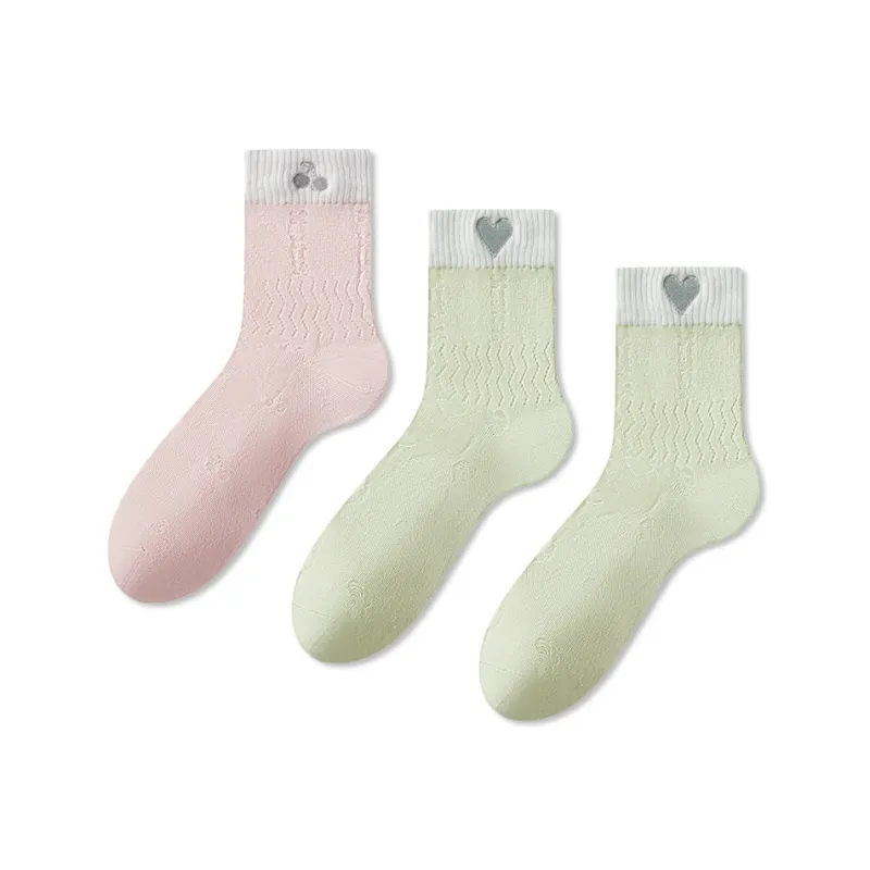 JIAZINI Mid Calf Socks Women's Combo Set-5