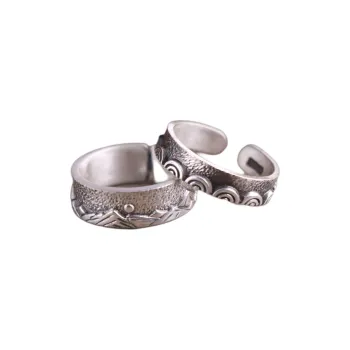 Silver Arashi Sterling Silver Ring 999 Fine Silver Unisex