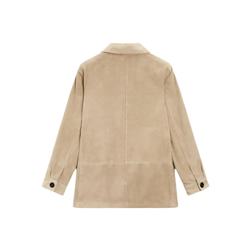 Massimo Dutti Leather Jacket Women's Brown-1