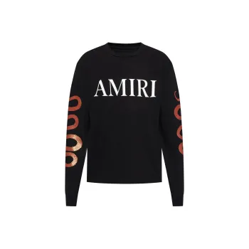 AMIRI Snake Printed Long Sleeved T Shirt