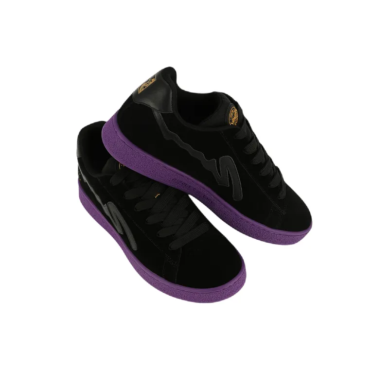 Cypher Seventy Sefsa Leowalk Low Top Skateboard Shoes Unisex Black Purple-2