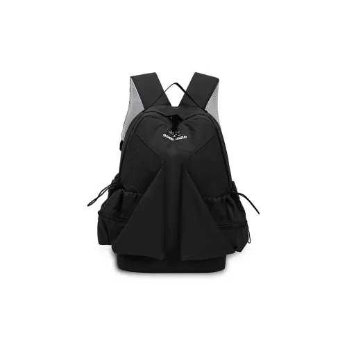 MINIPUDING Waterproof Fabric Backpack Regular Unisex Black/Orange/White/Gray