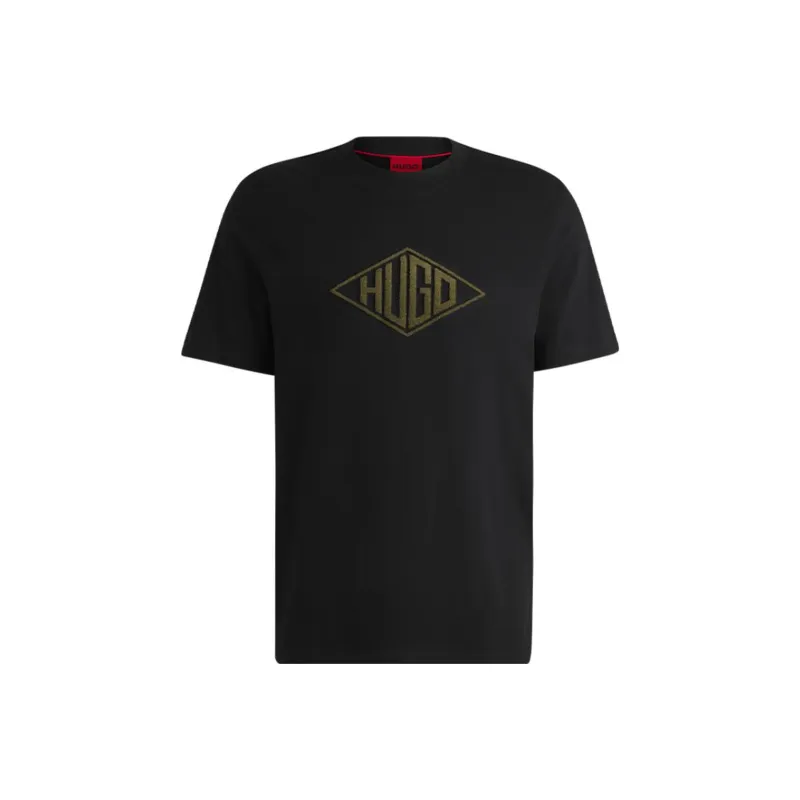HUGO BOSS Embroidered Cotton T shirt-0