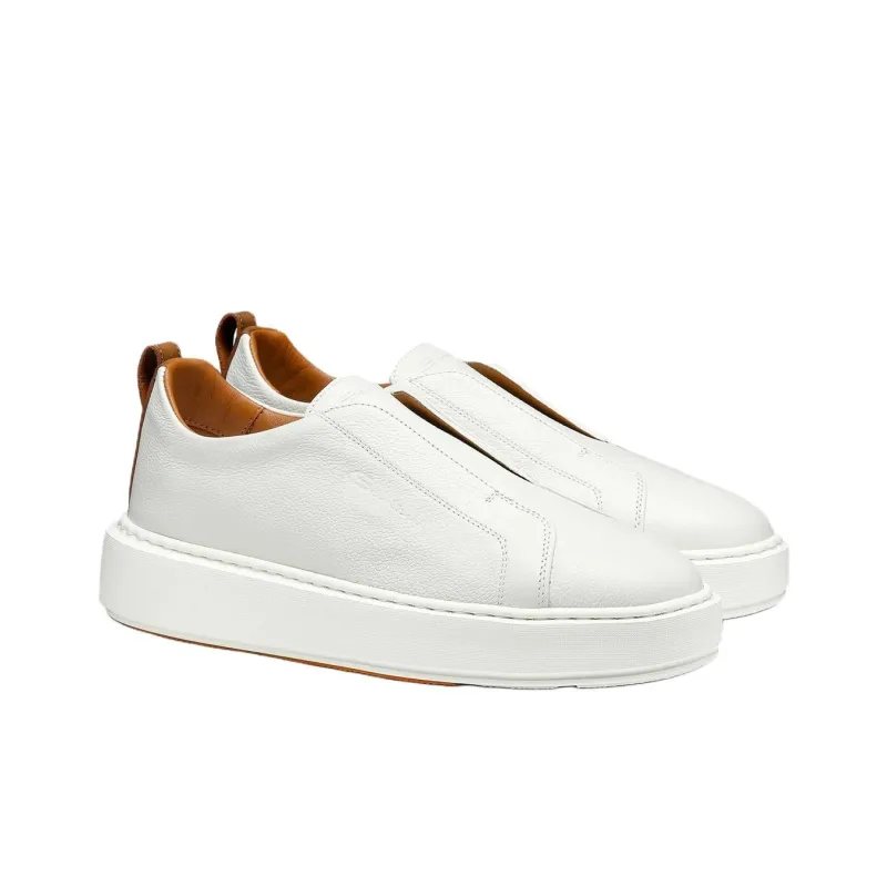 Santoni Leather Slip on Sneakers Women's-2