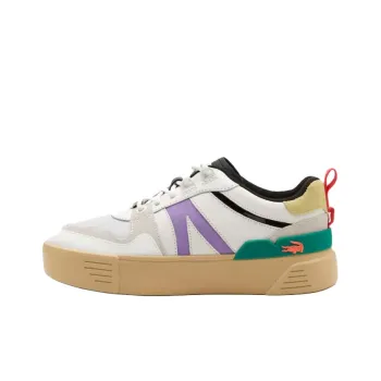 LACOSTE L002 Anti Slip Wear Resistant Low Top Skateboard Shoes Women's White