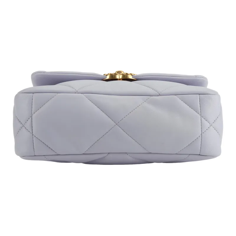 CHANEL 19Bag Sheepskin Shoulder Bag, Crossbody Bag Women's Light Purple-3