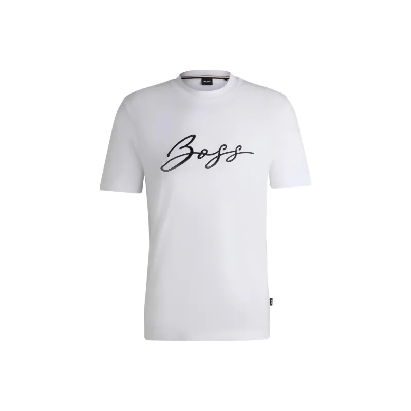 Boss HUGO BOSS Thompson 70 Logo Embroidered T Shirt-0