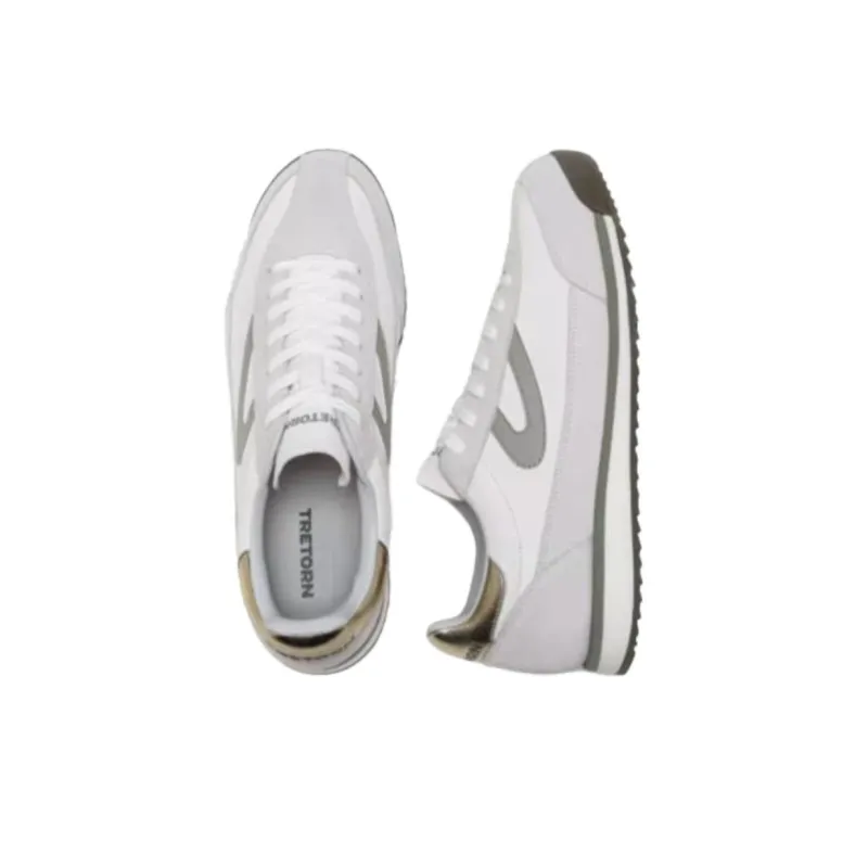 TRETORN Rawlins Low Top Casual Shoes Unisex White Gray Green-2