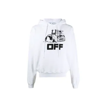 OFF WHITE Oversized Fit World Catepilla Print Hoodie