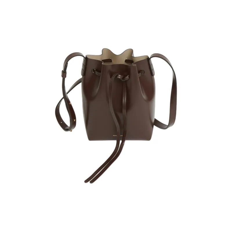 MANSUR GAVRIEL Saffiano Leather Bucket Bags Crossbody Bag Shoulder Bag Mini Women's Chocolate Brown-2