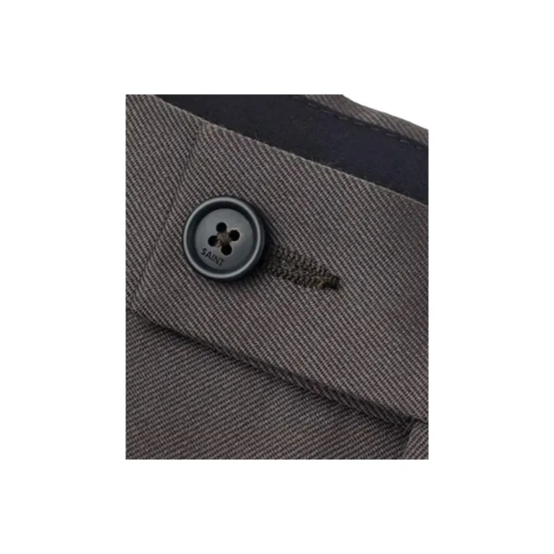 SAINT ANGELO Suit Trouser Men's Gravel Stone Color Twill Solid Color-1