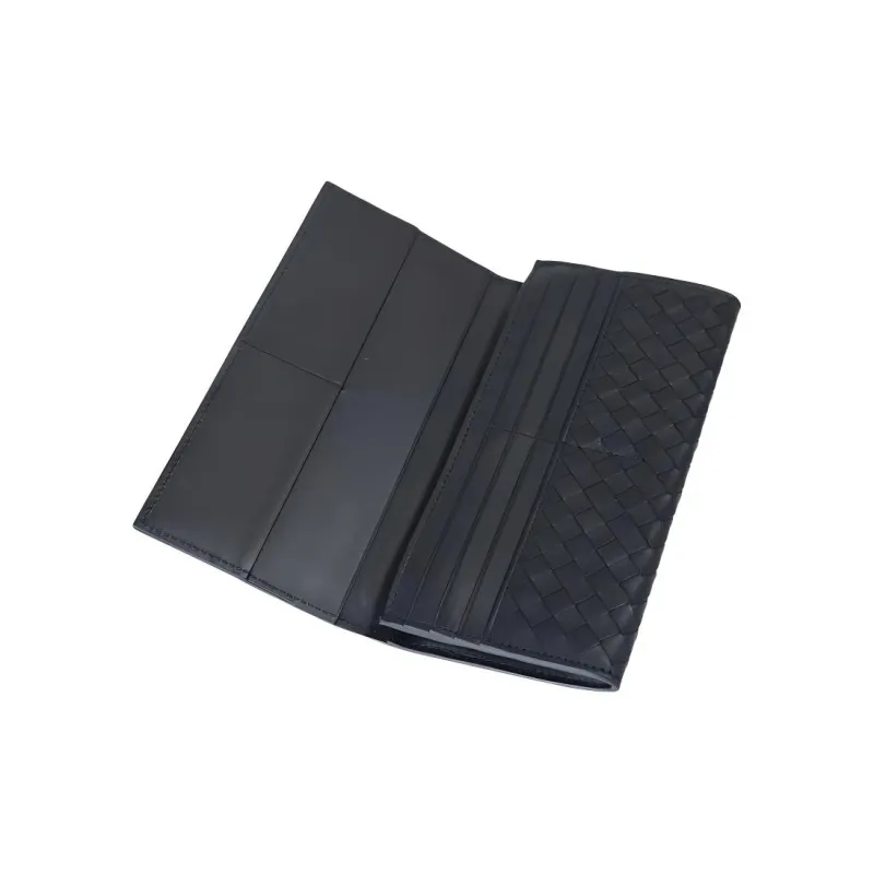 Bottega Veneta Sheepskin Wallet Unisex Black-3
