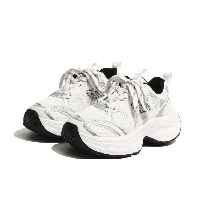 NUNZ Low Top Chunky Sneakers Women's White-2
