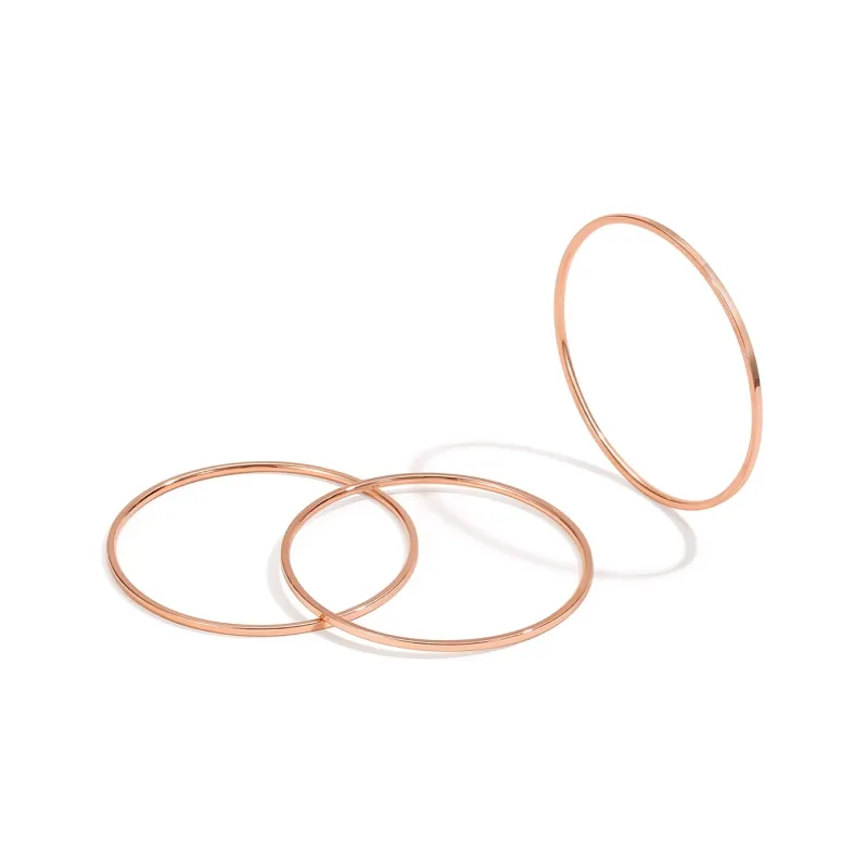 DODOGOGO Titanium Steel Bangles Women's Rose Gold-3