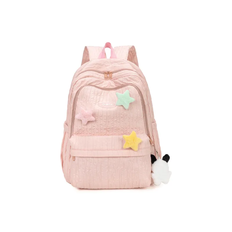 UNITE STAR Polyester Backpack Medium Size Women's White/Pink/Black/Yellow/Green-4