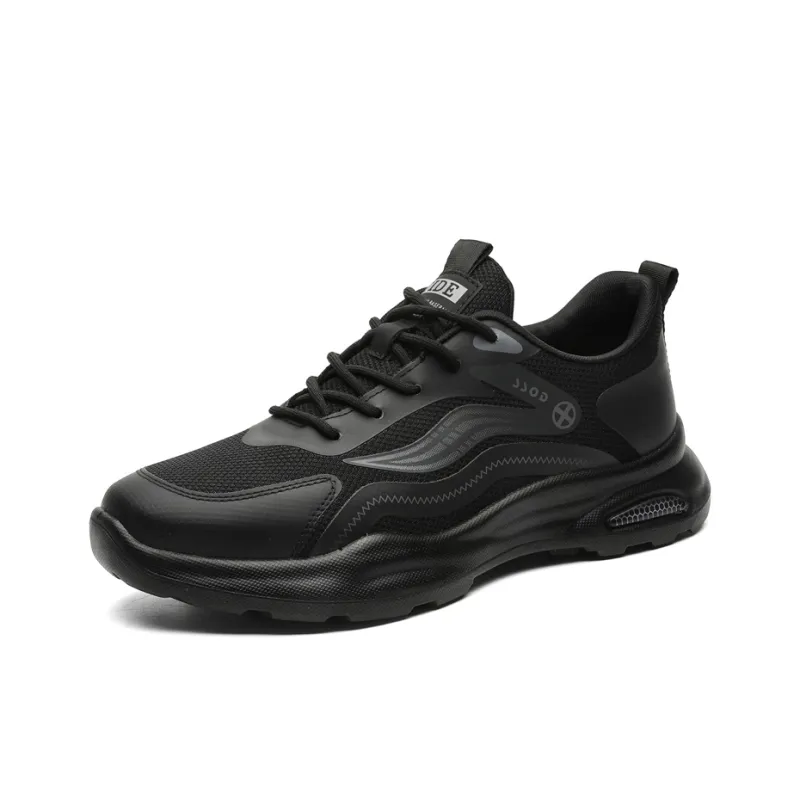 Ritai Anti Slip Wear Resistant Low Top Casual Shoes Men's Black-1