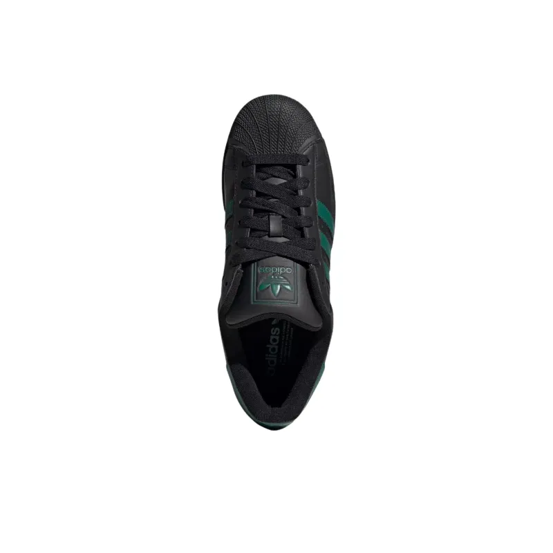Adidas Originals SUPERSTAR Anti Slip Wear Resistant Low Top Skateboard Shoes Unisex Black Green-4