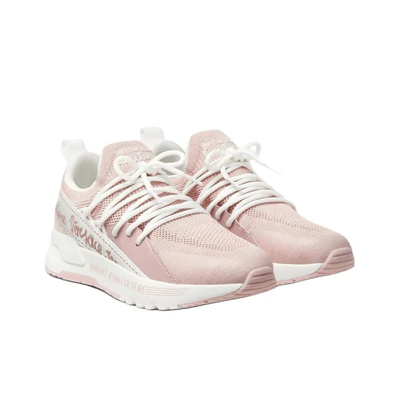 VERSACE JEANS COUTURE LOGO DYNAMIC Low Top Casual Shoes Women's Pink-2