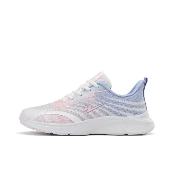 Binary Cushioning Lightweight Breathable Slip Resistant Low Top Casual Running Shoes Women's White Pink Blue
