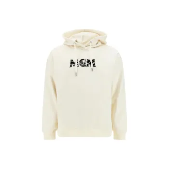 MCM Logo Printed Drawstring Hoodie
