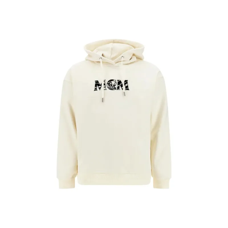 MCM Logo Printed Drawstring Hoodie-0