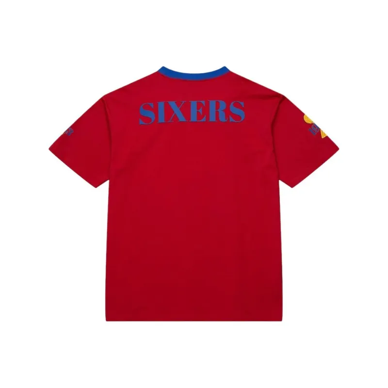 Mitchell & Ness x NBA Philadelphia 76ers Team OG 3.0 Vintage T Shirt Men's Red-1