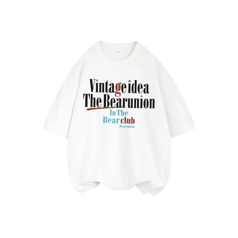 BEAR UNION Drop Shoulder Sleeve T Shirt Unisex-0
