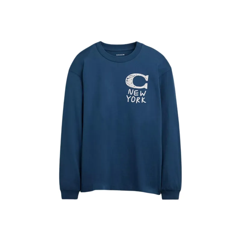 COACH T Shirts Men Dark Blue-0
