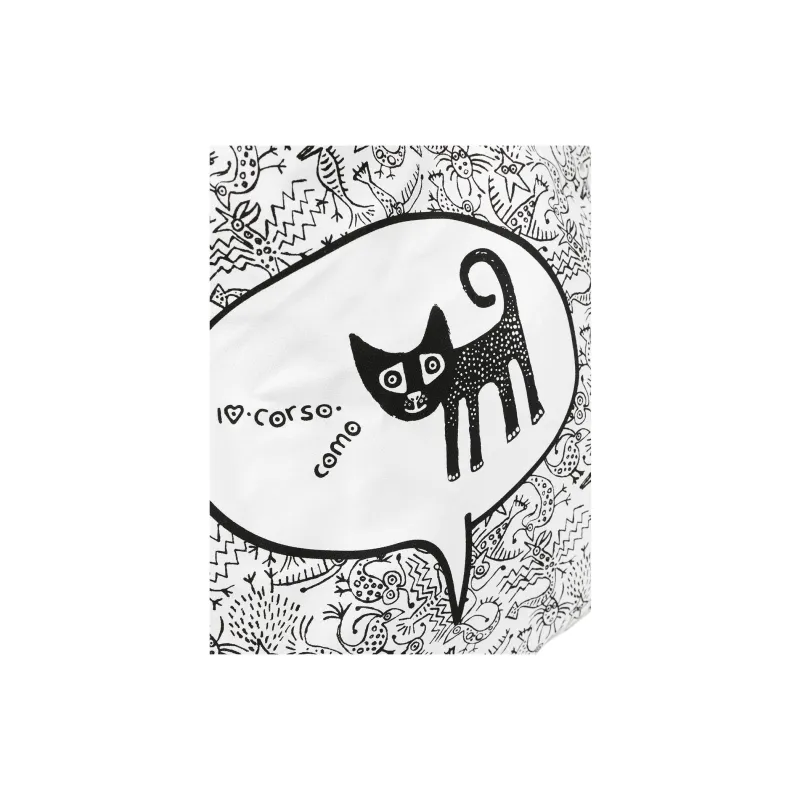 10 CORSO COMO Fabric Tote Bag Shopping Bag Handbag Women's White & Black-2