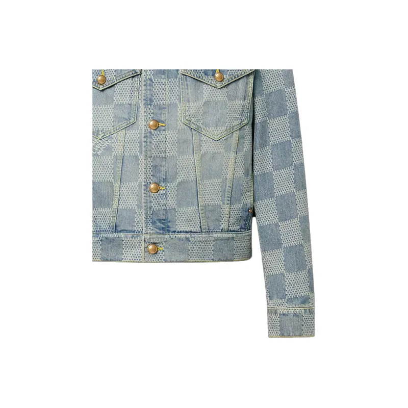 LOUIS VUITTON Damier Classic Denim Jacket-4