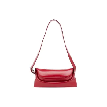 OSOI FOLDER BROT Leather Shoulder Bag Women's Red