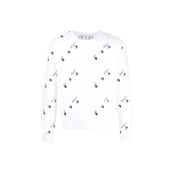 OFF WHITE Slim Allover Crewneck 