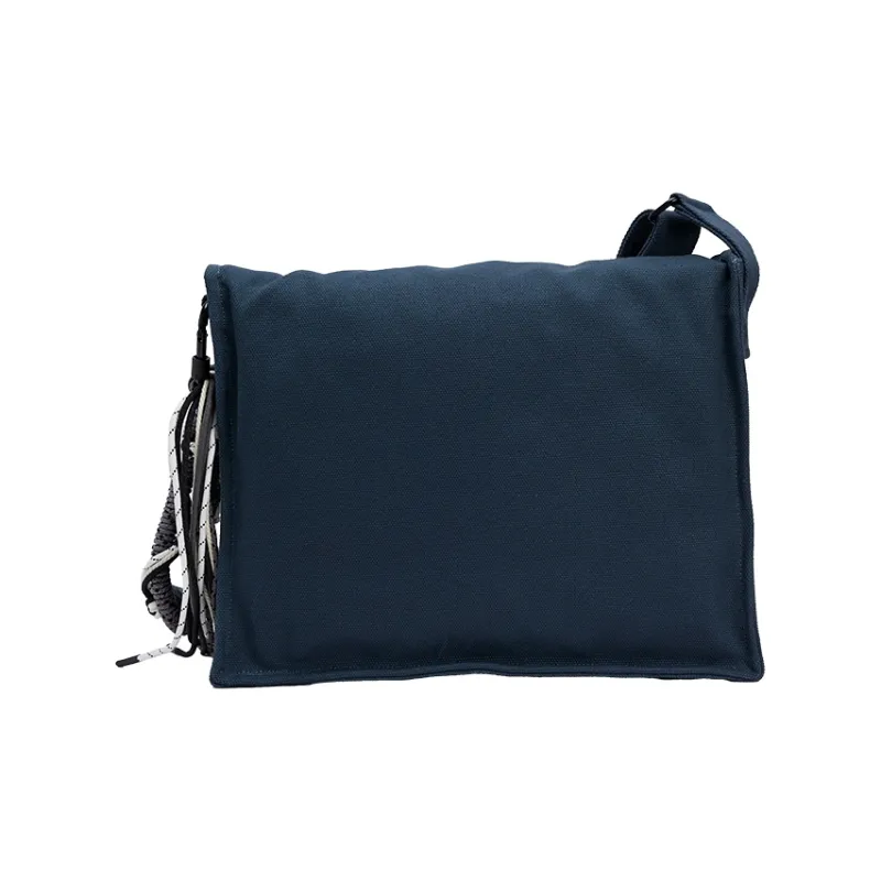 URBAN REVIVO Fabric Crossbody Bag Regular Men's Coffee Brown/Royal Blue-7