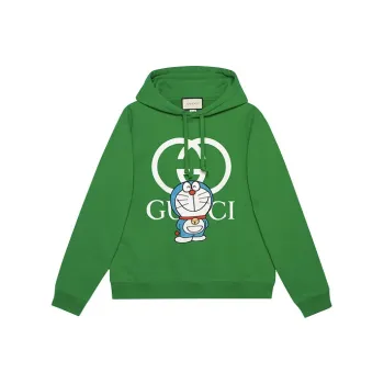 Doraemon X GUCCI Sweatshirts Unisex Green