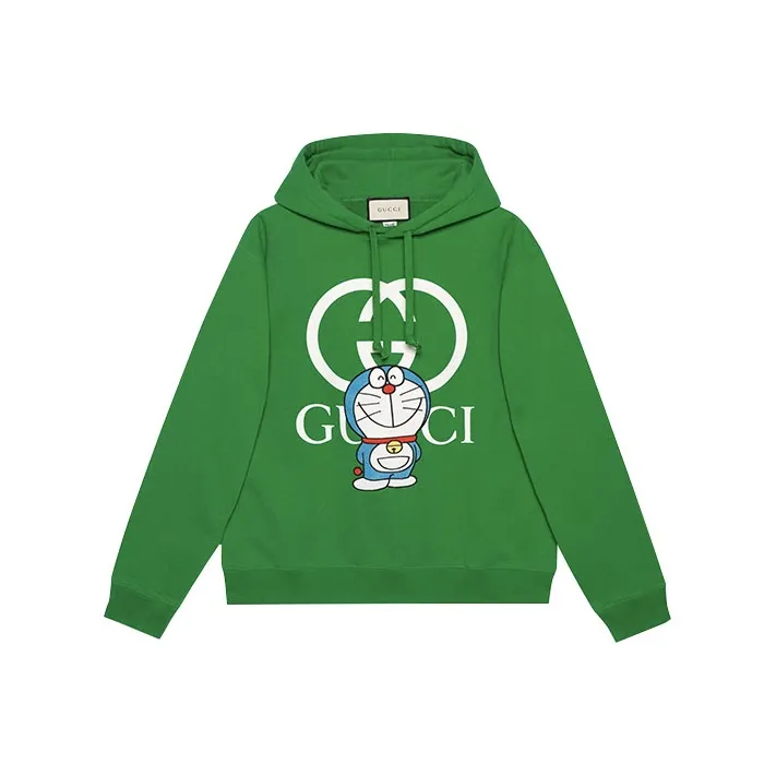 Doraemon X GUCCI Sweatshirts Unisex Green-0
