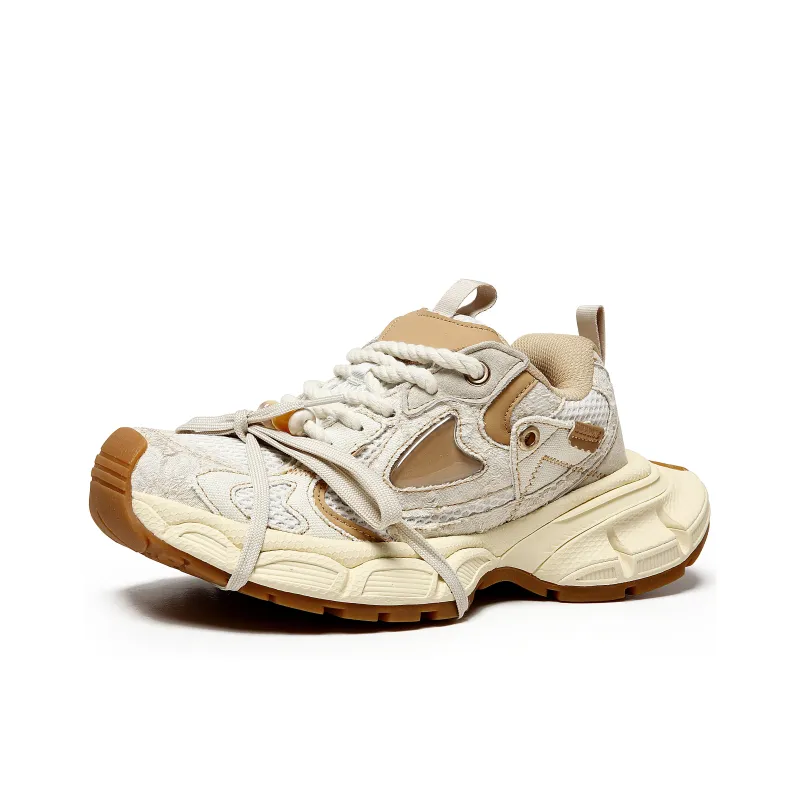 FINEPLAN Anti Slip And Wear Resistant Height Increasing Low Top Chunky Sneakers Unisex-1