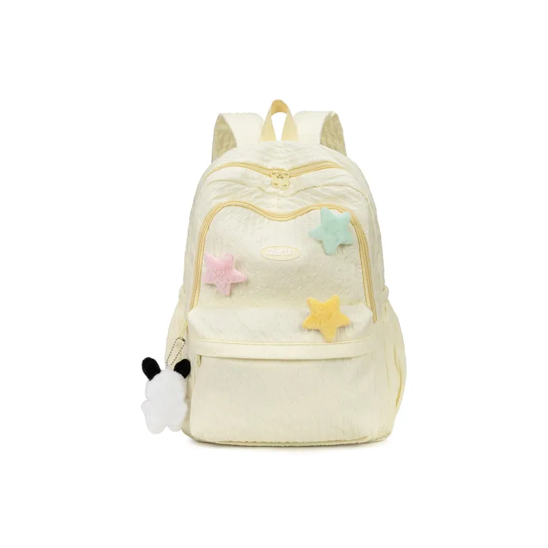 UNITE STAR Polyester Backpack Medium Size Women's White/Pink/Black/Yellow/Green-12