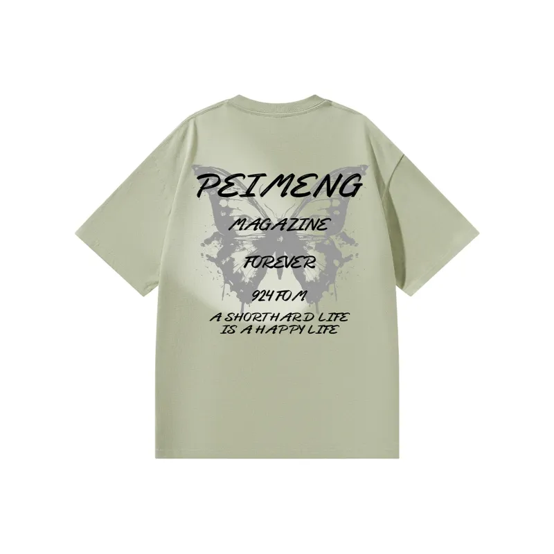 PEIMENG Short Sleeved T Shirts Unisex Comes With Necklace-13