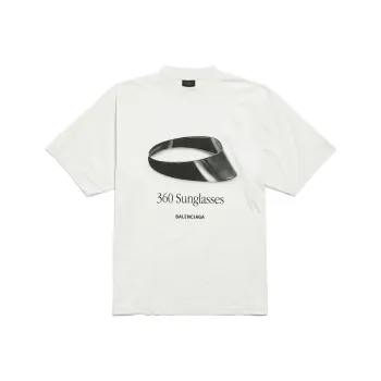 Balenciaga SS25 360 SUNGLASSES T Shirt Regular Fit Men's White