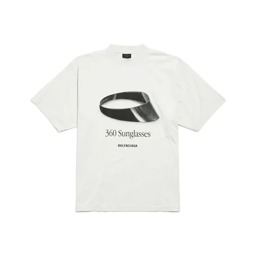 Balenciaga SS25 360 SUNGLASSES T Shirt Regular Fit Men's White