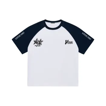 Vitocano T-Shirt Unisex White & Navy Blue