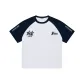 White & Navy Blue