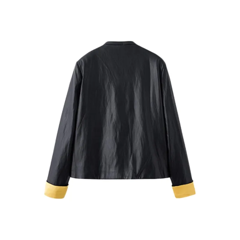 PIERRE CARDIN Cropped Coats Women's Yellow-1